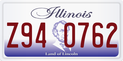 IL license plate Z940762