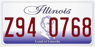 IL license plate Z940768