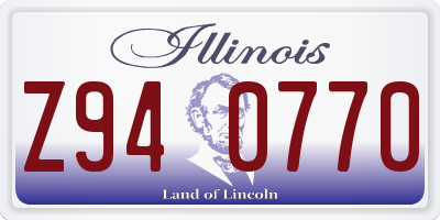 IL license plate Z940770