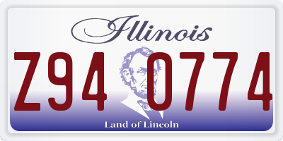 IL license plate Z940774