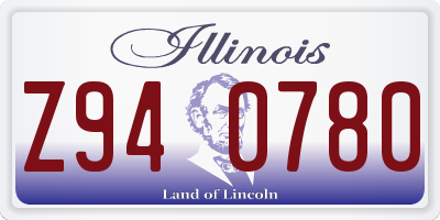 IL license plate Z940780