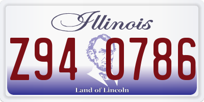 IL license plate Z940786