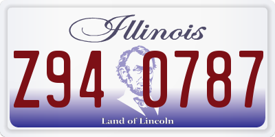 IL license plate Z940787