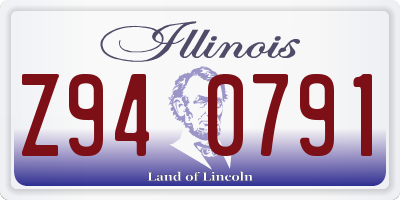 IL license plate Z940791