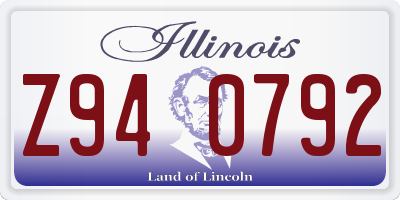 IL license plate Z940792