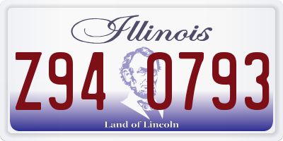 IL license plate Z940793