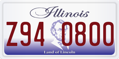 IL license plate Z940800
