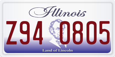 IL license plate Z940805