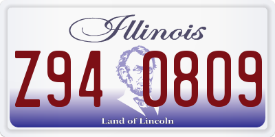 IL license plate Z940809