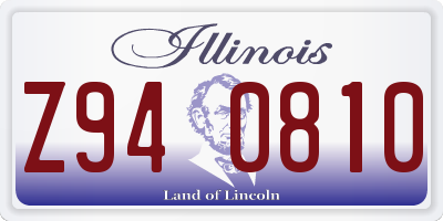 IL license plate Z940810