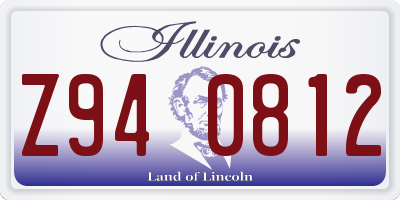 IL license plate Z940812