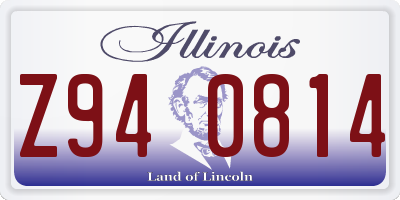 IL license plate Z940814