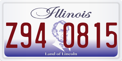 IL license plate Z940815