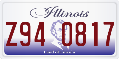 IL license plate Z940817