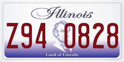 IL license plate Z940828
