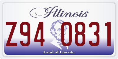 IL license plate Z940831