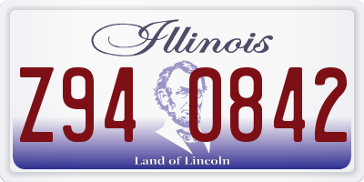 IL license plate Z940842