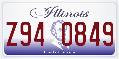 IL license plate Z940849