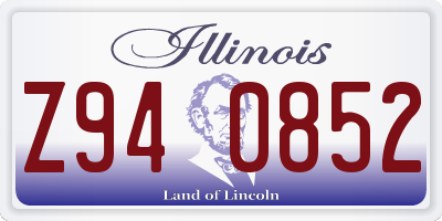 IL license plate Z940852