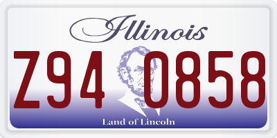 IL license plate Z940858