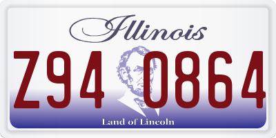 IL license plate Z940864