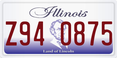 IL license plate Z940875