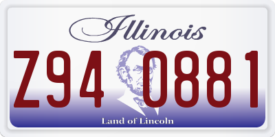IL license plate Z940881