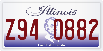 IL license plate Z940882