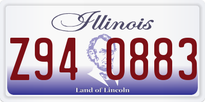 IL license plate Z940883