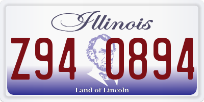 IL license plate Z940894