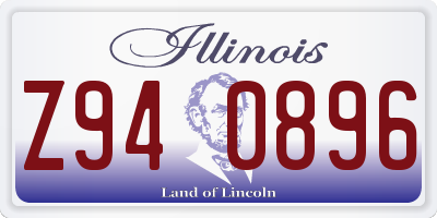 IL license plate Z940896