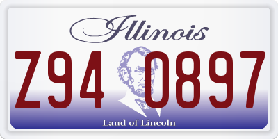 IL license plate Z940897