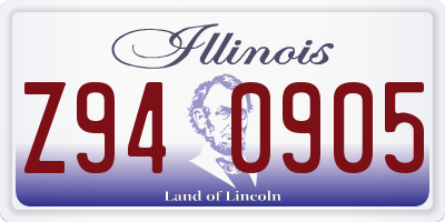 IL license plate Z940905