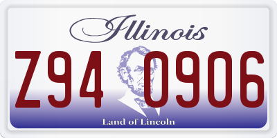 IL license plate Z940906