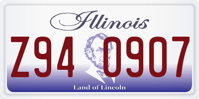 IL license plate Z940907