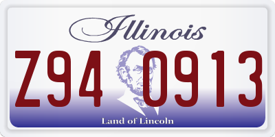 IL license plate Z940913