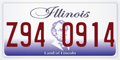 IL license plate Z940914