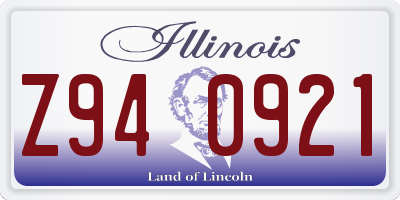 IL license plate Z940921