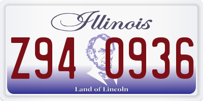 IL license plate Z940936