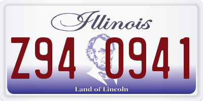 IL license plate Z940941