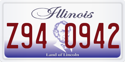 IL license plate Z940942