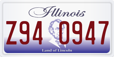 IL license plate Z940947