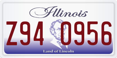 IL license plate Z940956