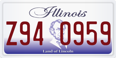 IL license plate Z940959