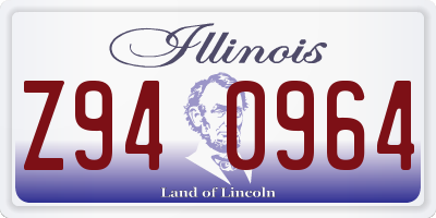 IL license plate Z940964