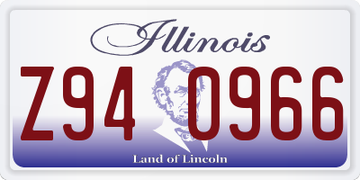 IL license plate Z940966