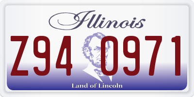 IL license plate Z940971