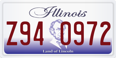 IL license plate Z940972