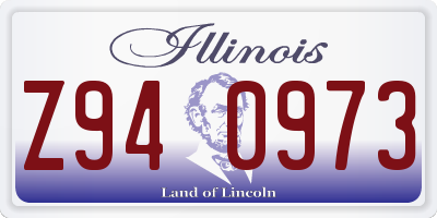 IL license plate Z940973