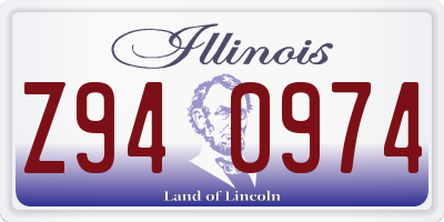 IL license plate Z940974